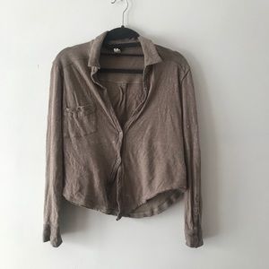 Free People jersey button down